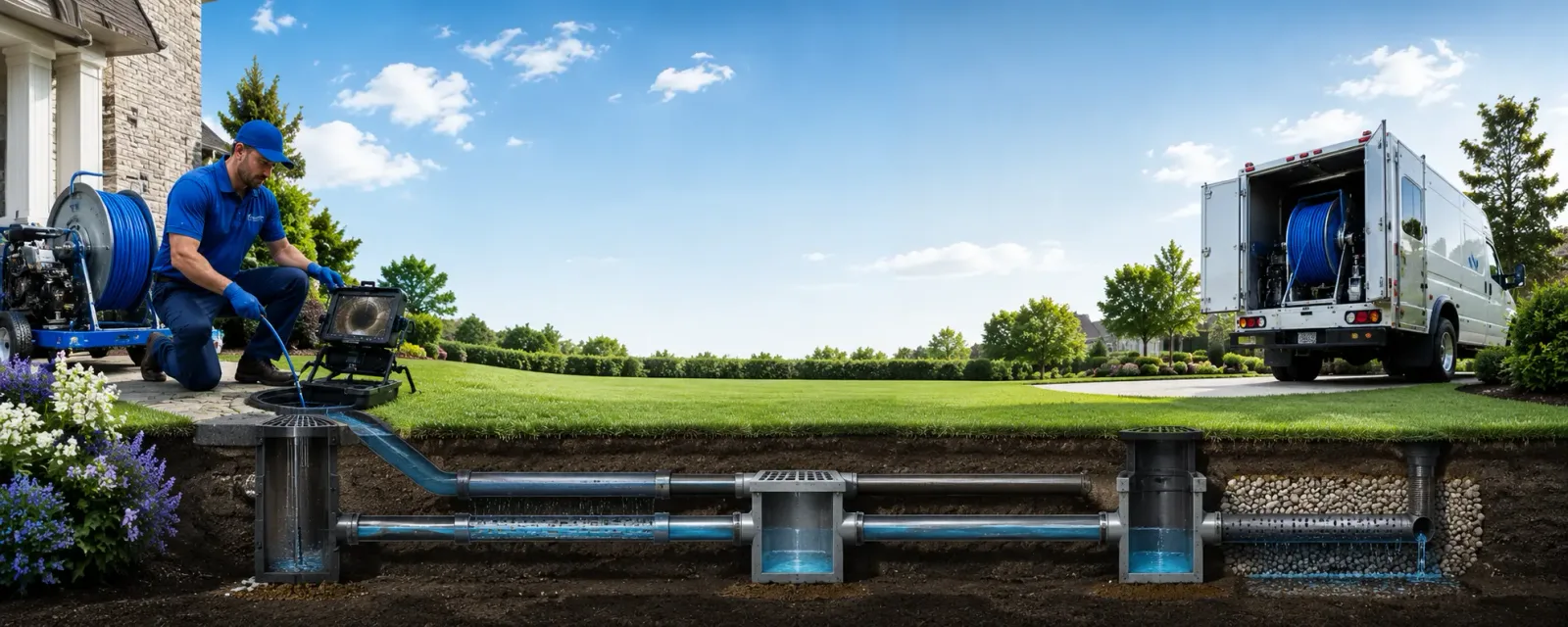 Outdoor drain cleaning information for Randolph, VT